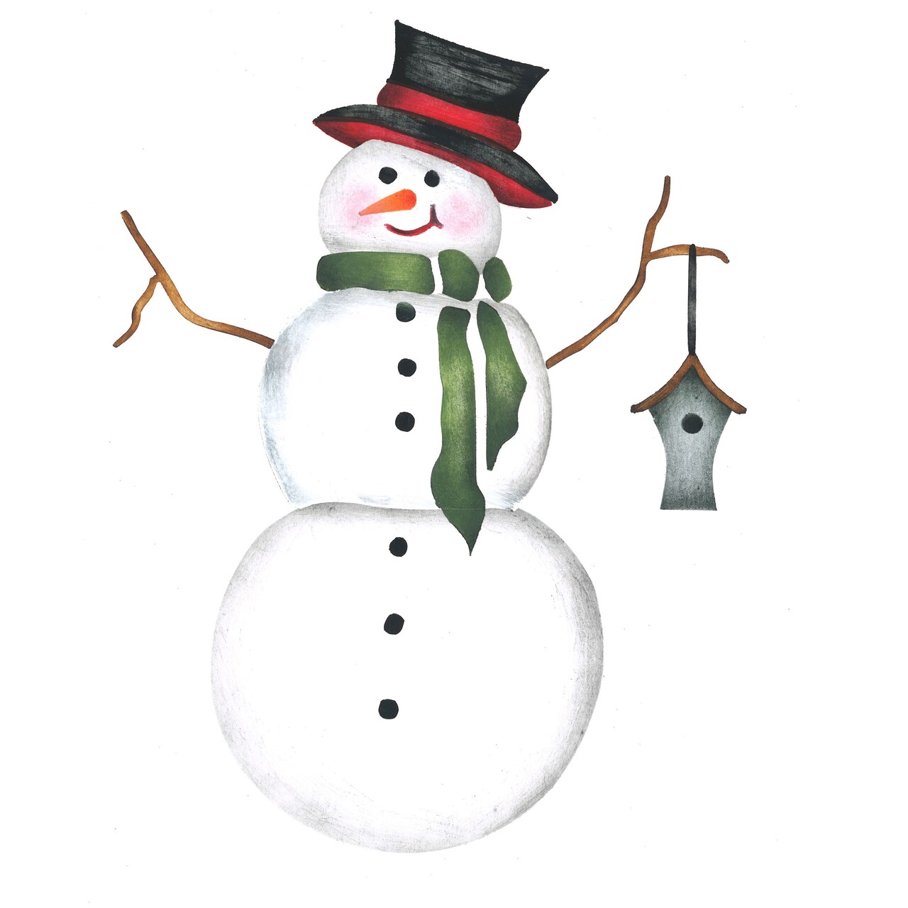 Small Snowman Wall Stencil | 2158 by Designer Stencils | Outdoor Stencils | Reusable Art Craft Stencils for Painting on Walls, Canvas, Wood | Reusable Plastic Paint Stencil for Home Makeover | Easy to Use & Clean Art Stencil